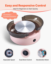 Mini Pottery Wheel, 158 mm Turntable, Forward and Reverse Rotation, Adjustable Speed, Electric Clay Wheel for V952-ETLPJYXFSWJBLVJCA001V3