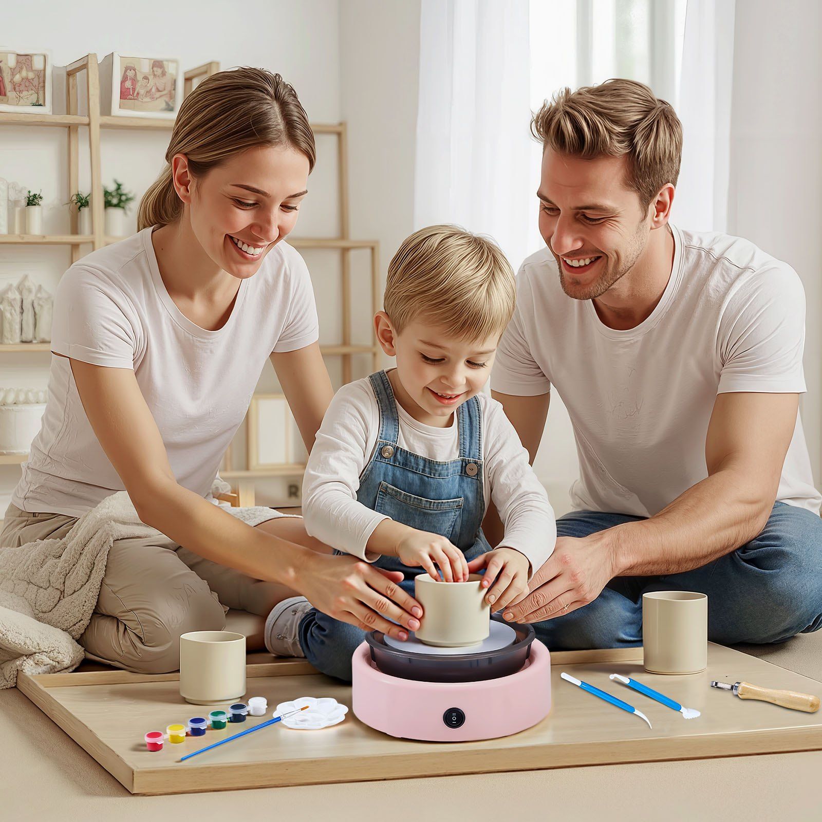 Mini Pottery Wheel, 158 mm Turntable, Forward and Reverse Rotation, Adjustable Speed, Electric Clay Wheel for V952-ETLPJYXFSWJBLVJCA001V3