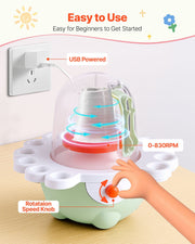 Mini Pottery Wheel, 50 mm and 80 mm Turntables, Adjustable Speed, Electric Clay Wheel for Kids and Beginners, V952-ETLPJZJXLSWJ6R7S6001V3