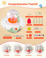 Mini Pottery Wheel, 50 mm and 80 mm Turntables, Adjustable Speed, Electric Clay Wheel for Kids and Beginners, V952-ETLPJZJXLSWJ6R7S6001V3