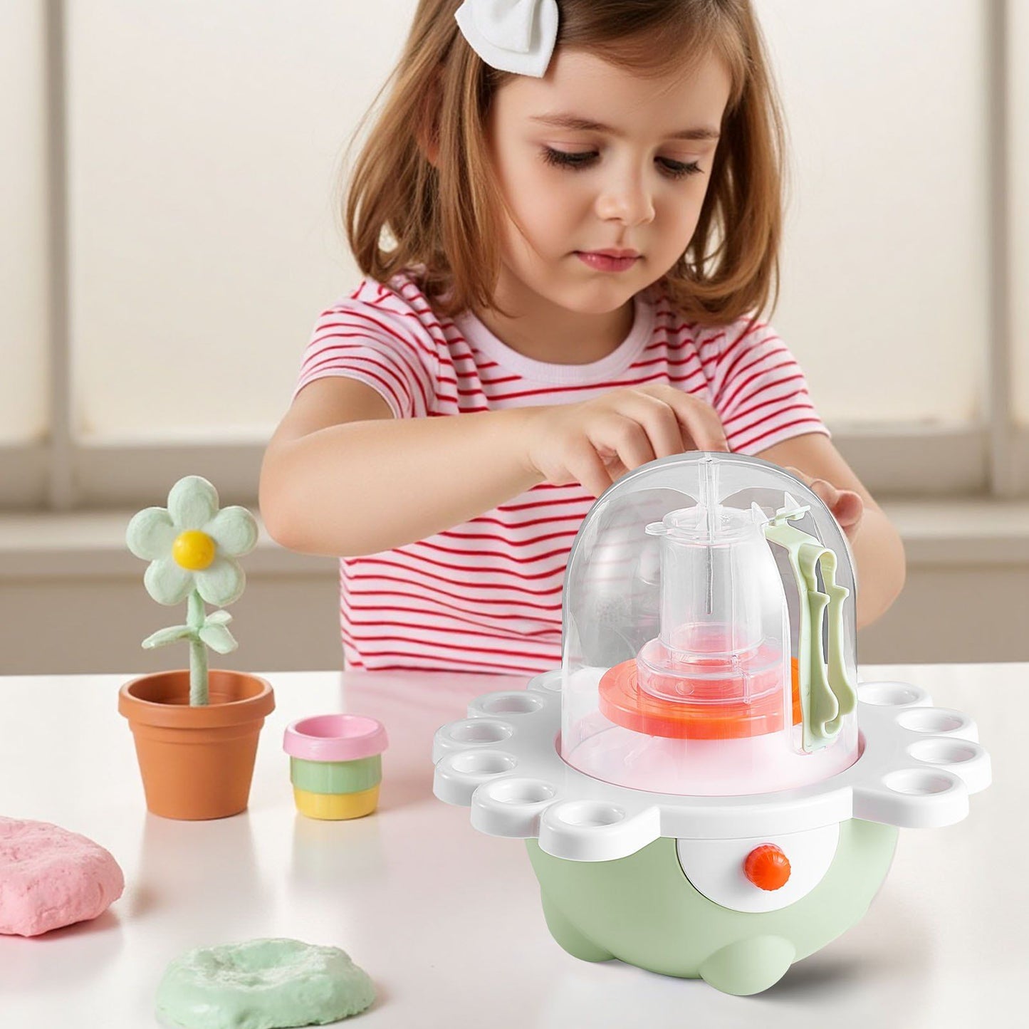 Mini Pottery Wheel, 50 mm and 80 mm Turntables, Adjustable Speed, Electric Clay Wheel for Kids and Beginners, V952-ETLPJZJXLSWJ6R7S6001V3