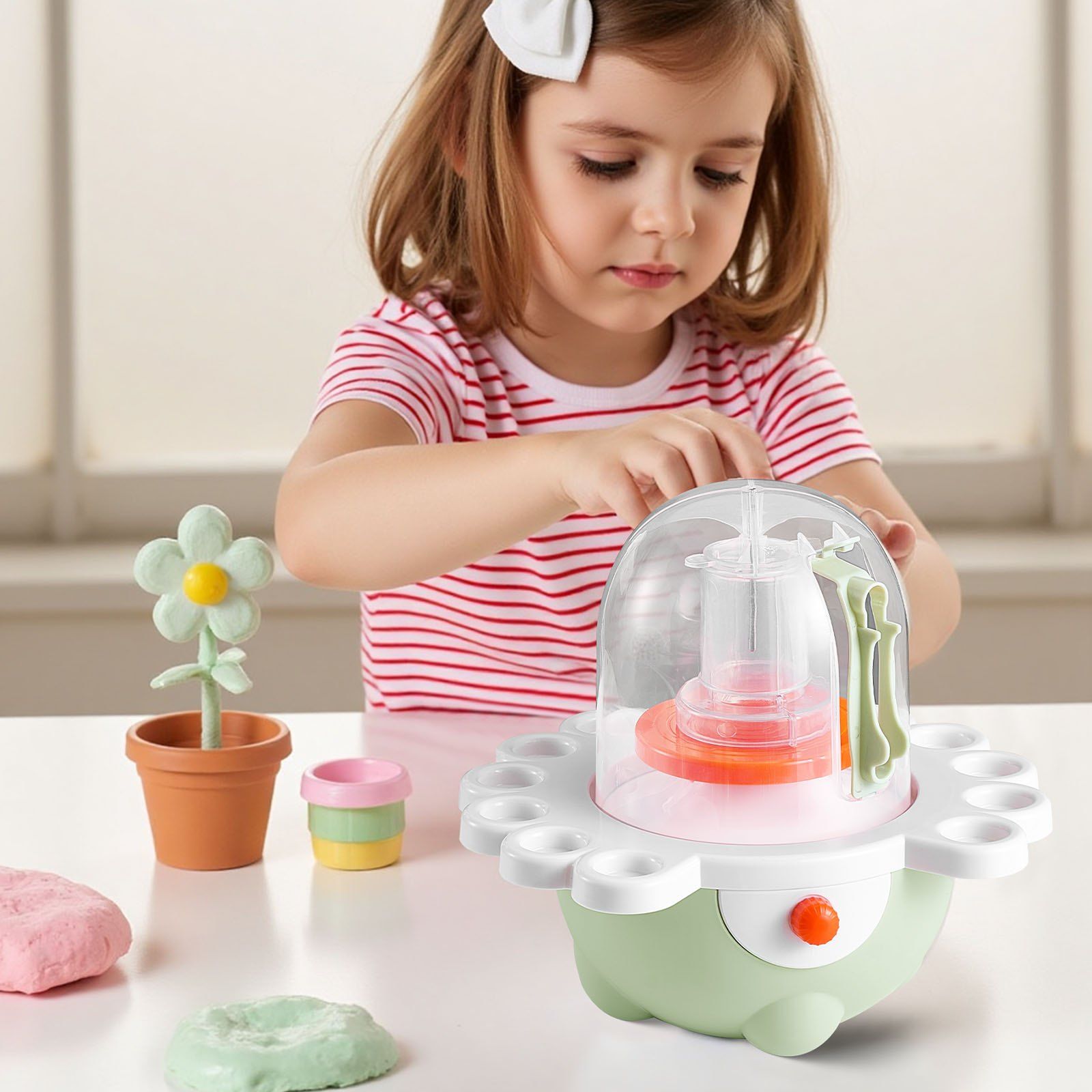 Mini Pottery Wheel, 50 mm and 80 mm Turntables, Adjustable Speed, Electric Clay Wheel for Kids and Beginners, V952-ETLPJZJXLSWJ6R7S6001V3