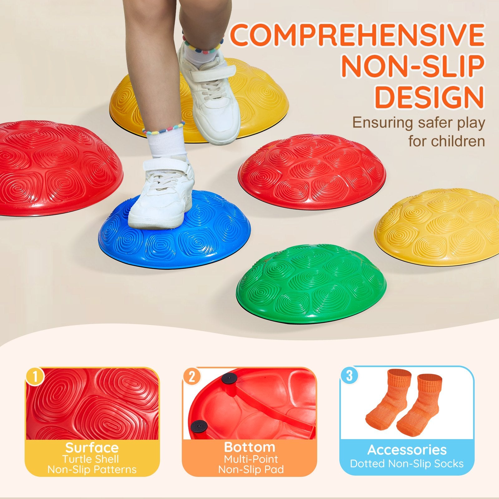 Kids Balance Stepping Stones Sensory Obstacle Course 6 PCS Outdoor Indoor V952-ETPHDJSFSKHGQVJZZV0
