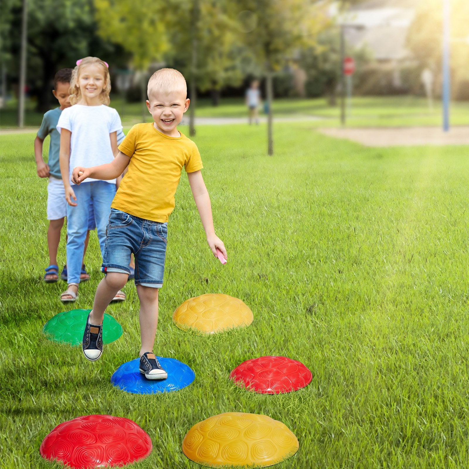 Kids Balance Stepping Stones Sensory Obstacle Course 6 PCS Outdoor Indoor V952-ETPHDJSFSKHGQVJZZV0