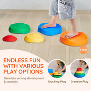 Kids Balance Stepping Stones Sensory Obstacle Course 5 PCS Outdoor Indoor V952-ETPHDJSJHKDB96DGUV0