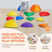 Kids Balance Stepping Stones Sensory Obstacle Course 12 PCS Outdoor Indoor V952-ETPHDJSJHKSJQ96L8V0