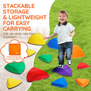 Kids Balance Stepping Stones Sensory Obstacle Course 12 PCS Outdoor Indoor V952-ETPHDJSJHKSJQ96L8V0