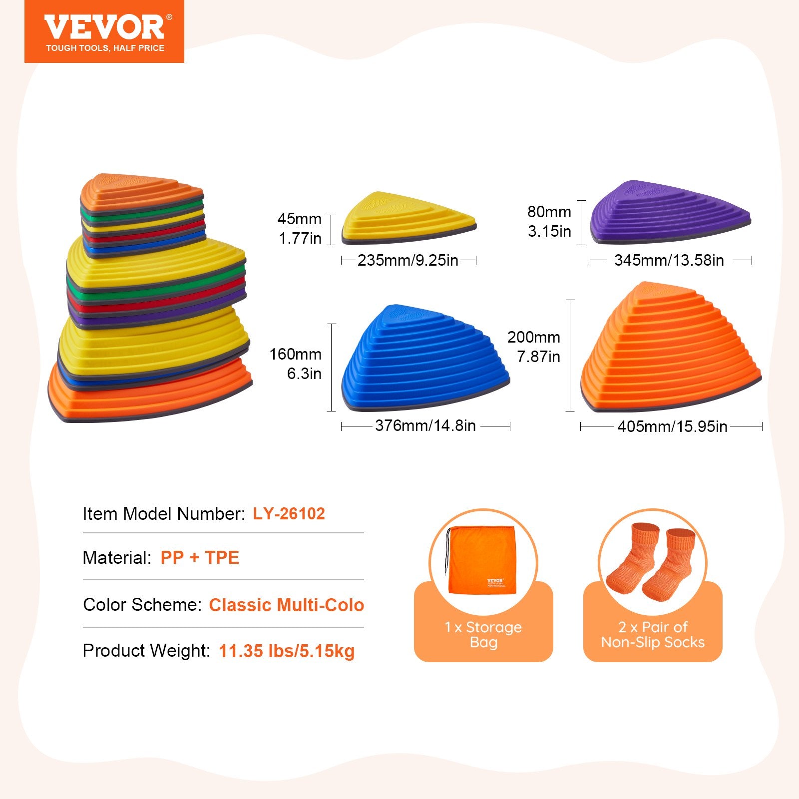 Kids Balance Stepping Stones Sensory Obstacle Course 12 PCS Outdoor Indoor V952-ETPHDJSJHKSJQ96L8V0
