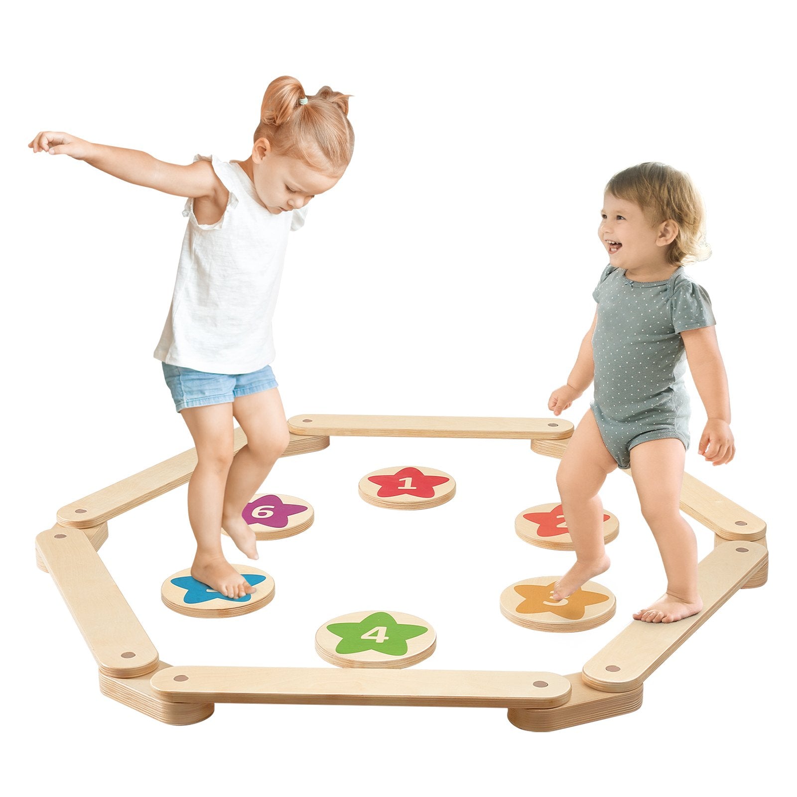 Kids Balance Beam Stepping Stones Gymnastics Children Balance Board 6 PCS V952-ETPHMMZGM6B6L7L2DV0