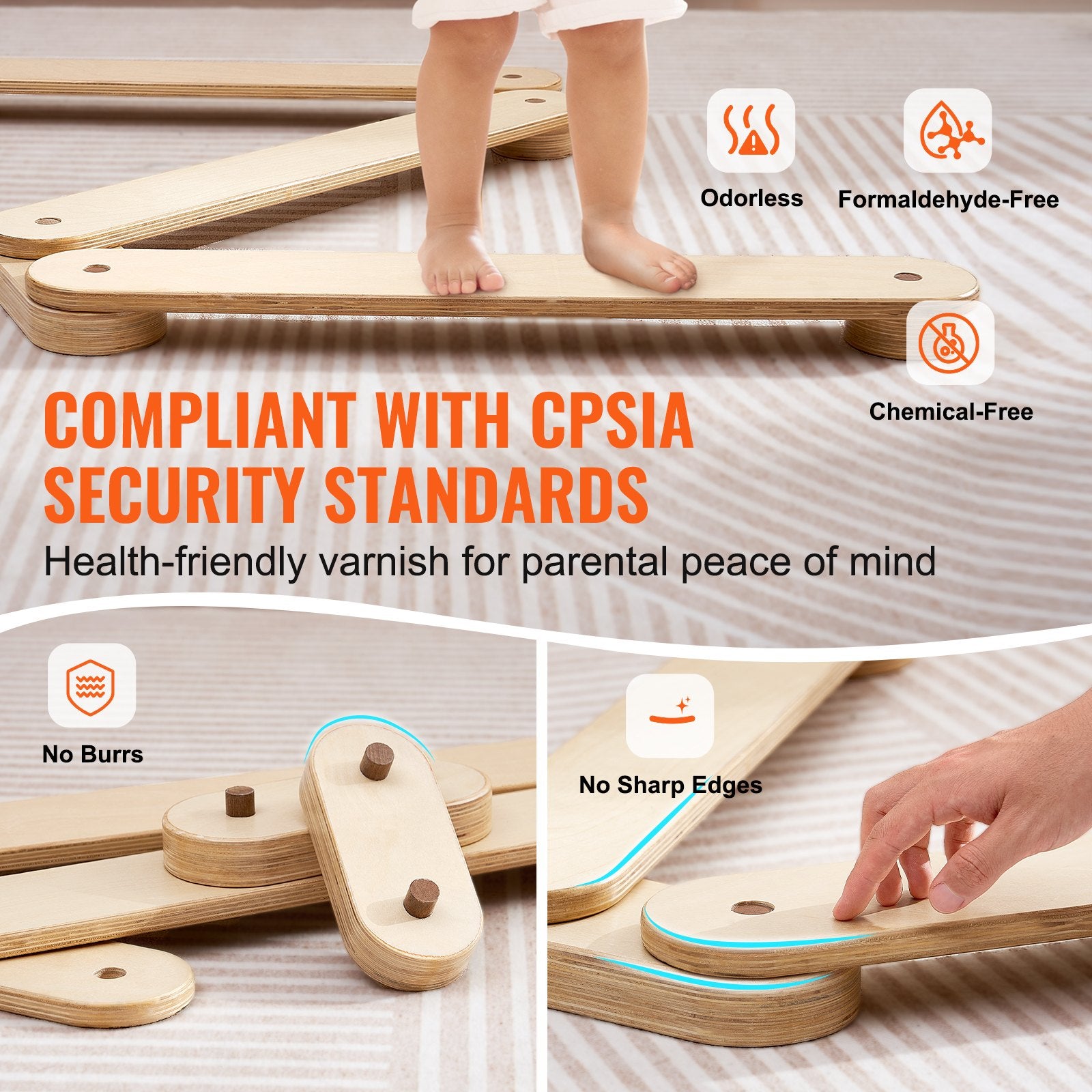 Kids Balance Beam Stepping Stones Gymnastics Children Balance Board 6 PCS V952-ETPHMMZGM6B6L7L2DV0