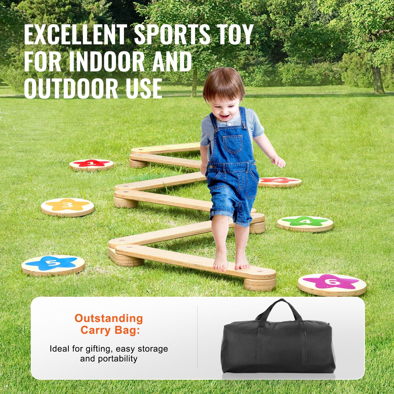 Kids Balance Beam Stepping Stones Gymnastics Children Balance Board 6 PCS V952-ETPHMMZGM6B6L7L2DV0