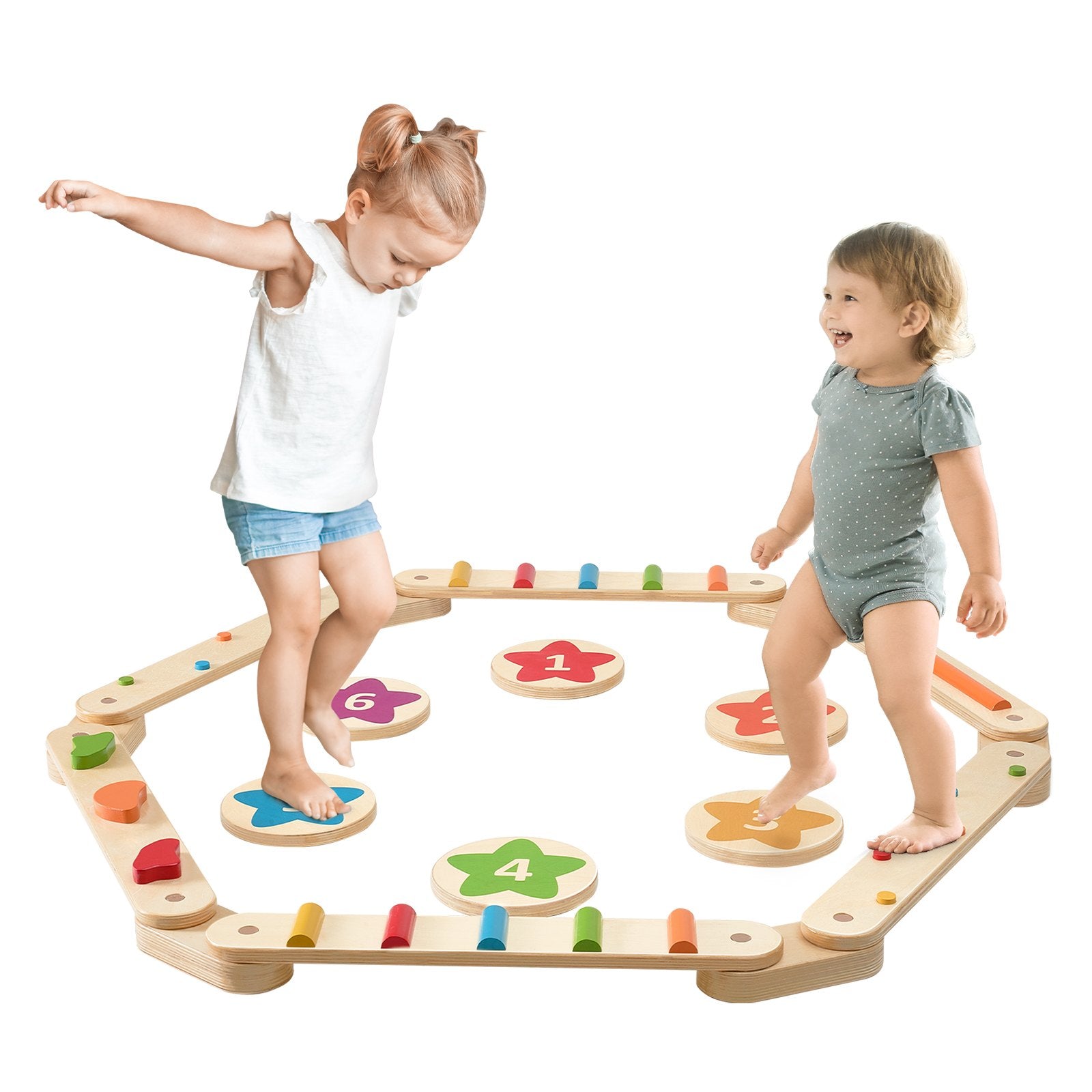 Kids Balance Beam Stepping Stones Gym Obstacle Children Balance Board 6PCS V952-ETPHMMZZAM6B5HOK7V0