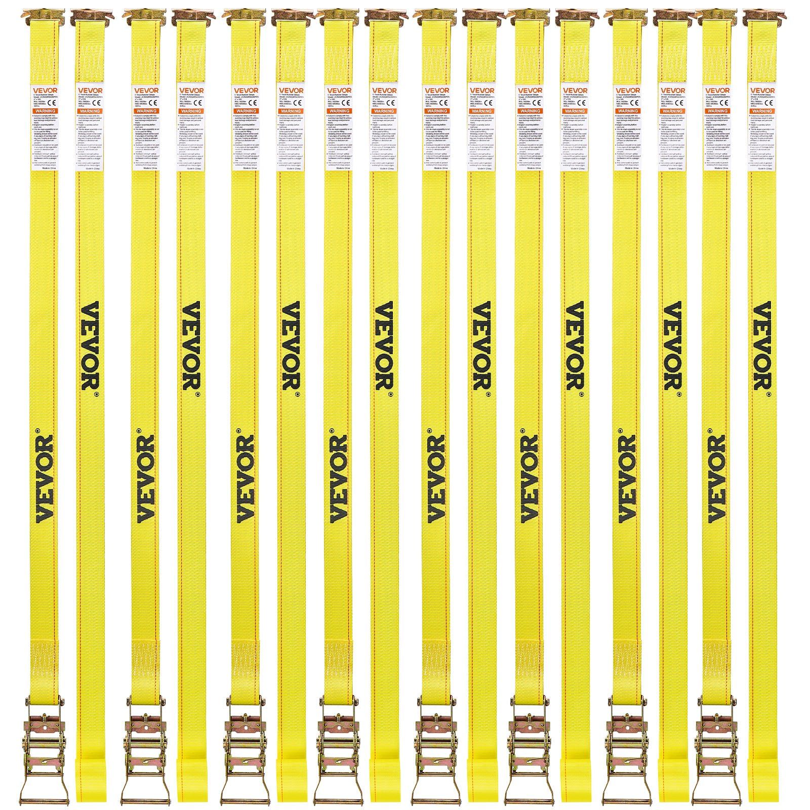 Ratchet Straps, 50.8 mm x 4.6 m, 30 Pack E-Track Tie Down Straps, 1995 kg Break Strength & 662 kg Rated Load, V952-ETRACKJLD2X1PQ6HQ001V0
