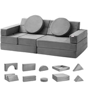 Play Couch, 15pcs Modular Kids Nugget Couch, Toddler Foam Sofa Couch with High-density 25D Sponge for V952-ETSF1656625YVMCKFV0