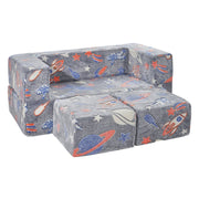 Modular Kids Play Couch 4Pcs DIY Glow in the Dark Toddler Chair Grey V952-ETSF411849YC8HY99V0