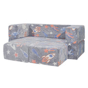 Modular Kids Play Couch 4Pcs DIY Glow in the Dark Toddler Chair Grey V952-ETSF411849YC8HY99V0