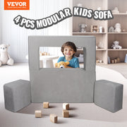 Modular Kids Play Couch 4Pcs DIY Creative Child Sectional Sofa Dark Grey V952-ETSF411849YCYGPWSV0
