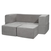 Modular Kids Play Couch 4Pcs DIY Creative Child Sectional Sofa Dark Grey V952-ETSF411849YCYGPWSV0
