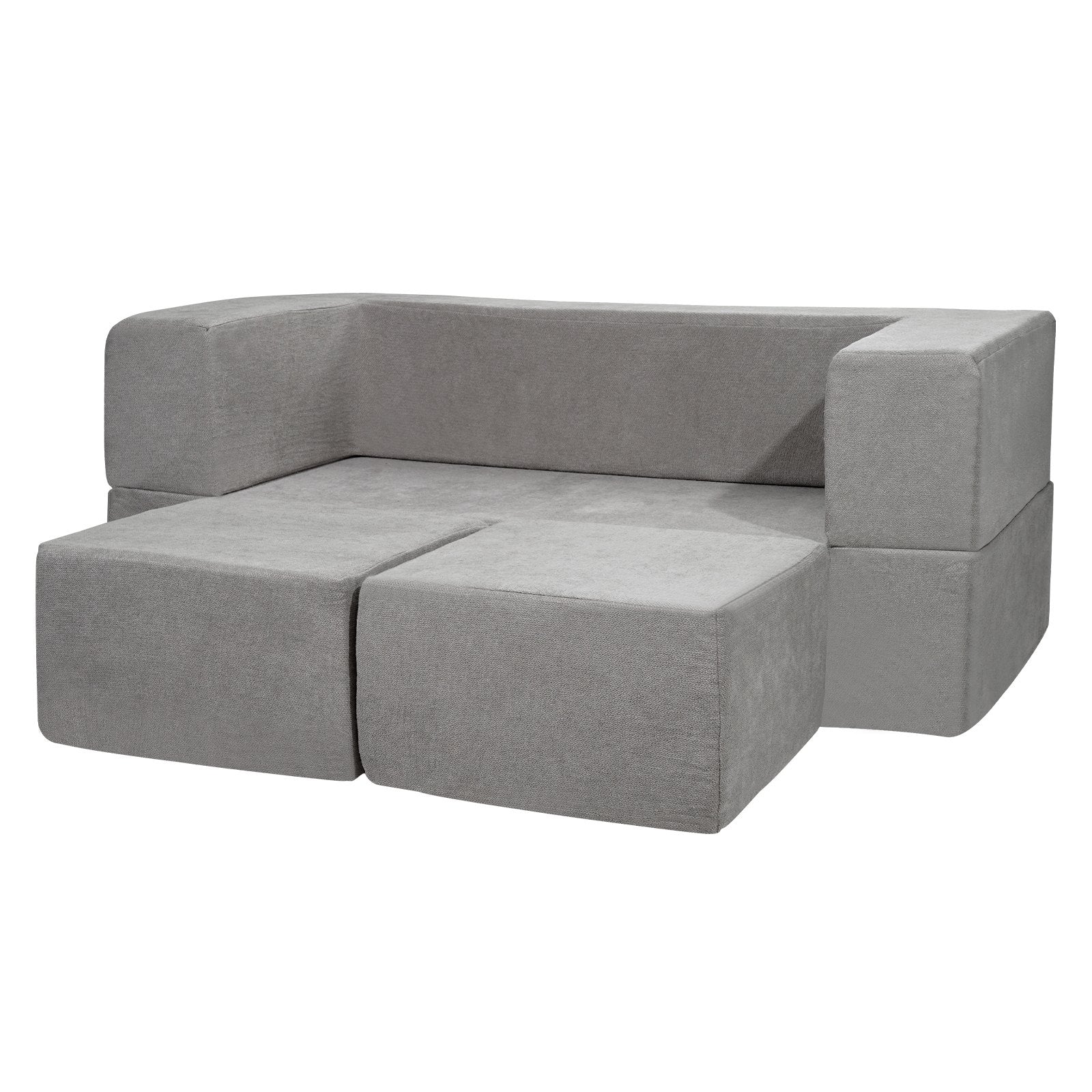 Modular Kids Play Couch 4Pcs DIY Creative Child Sectional Sofa Dark Grey V952-ETSF411849YCYGPWSV0