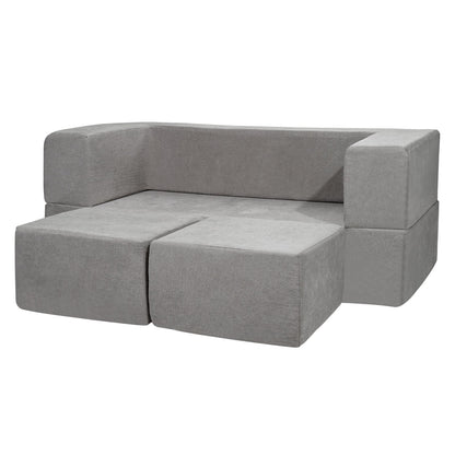 Modular Kids Play Couch 4Pcs DIY Creative Child Sectional Sofa Dark Grey V952-ETSF411849YCYGPWSV0