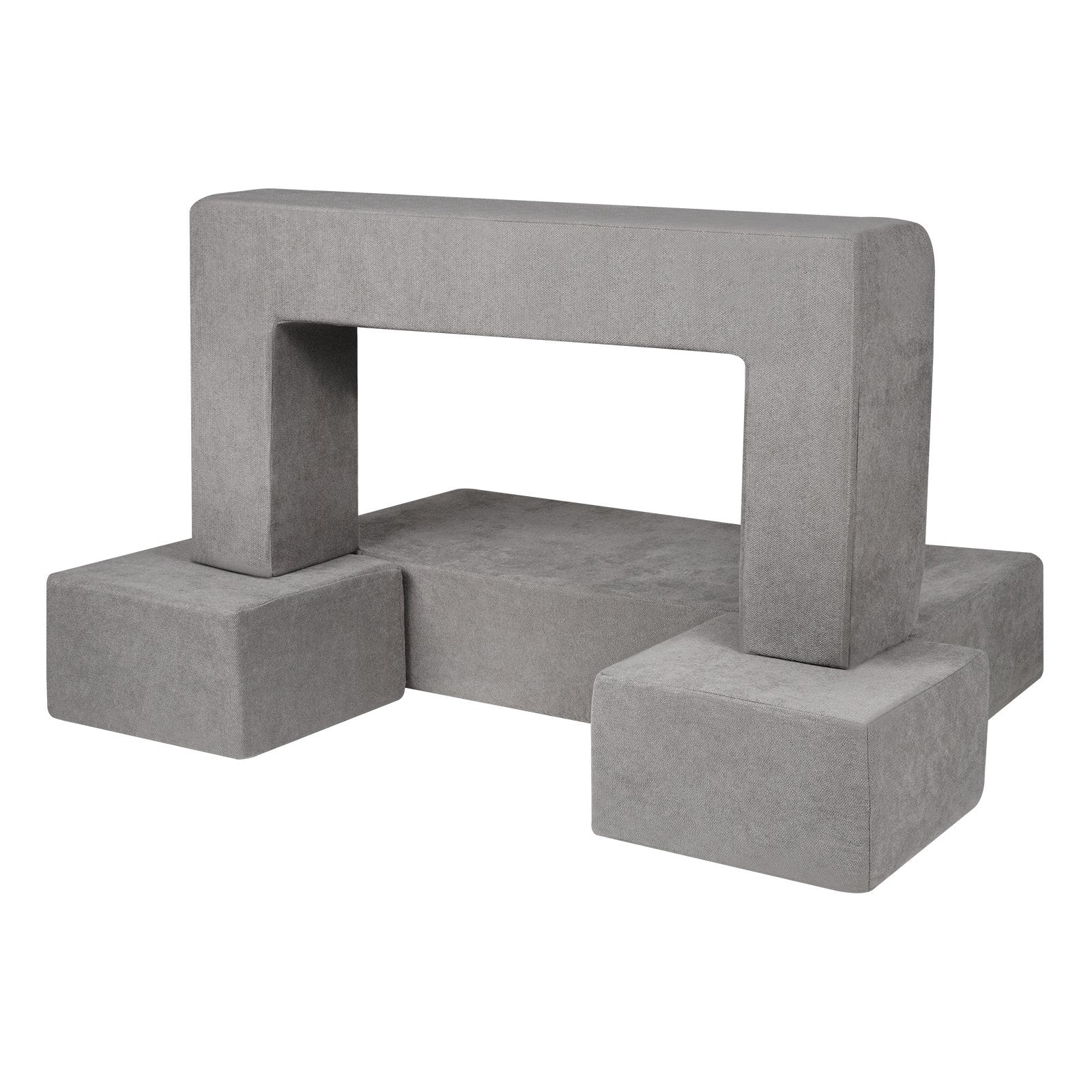 Modular Kids Play Couch 4Pcs DIY Creative Child Sectional Sofa Dark Grey V952-ETSF411849YCYGPWSV0