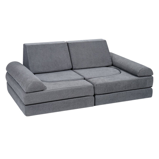 Modular Kids Play Couch 10Pcs DIY Creative Toddler Sectional Sofa Grey V952-ETSF5255724Y94P8YV0