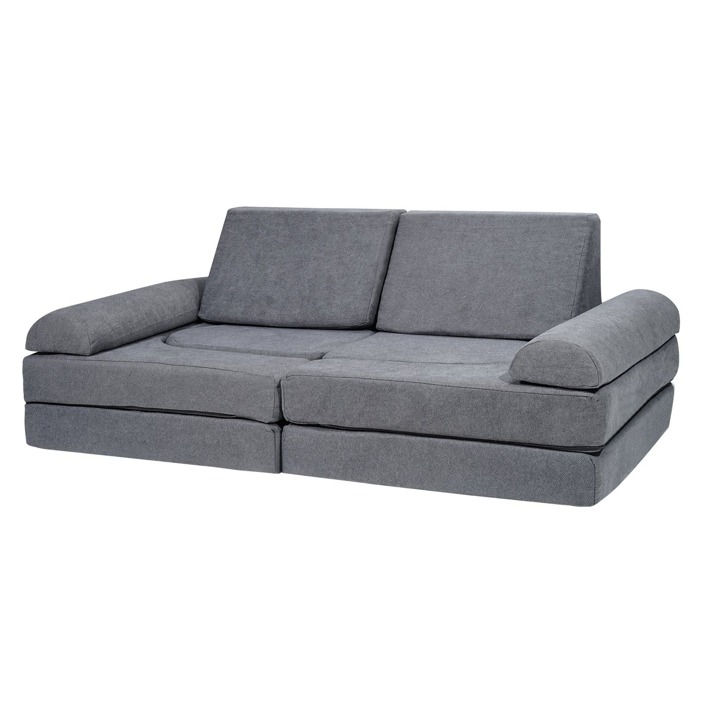 Modular Kids Play Couch 10Pcs DIY Creative Toddler Sectional Sofa Grey V952-ETSF5255724Y94P8YV0