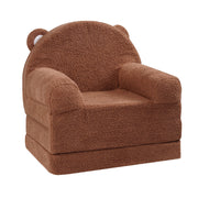 Baby Chair Foldable 2-in-1 Baby Lounger Couch Cartoon Kids Sofa Brown V952-ETSF60X3375XZIF7KV0