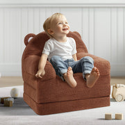 Baby Chair Foldable 2-in-1 Baby Lounger Couch Cartoon Kids Sofa Brown V952-ETSF60X3375XZIF7KV0