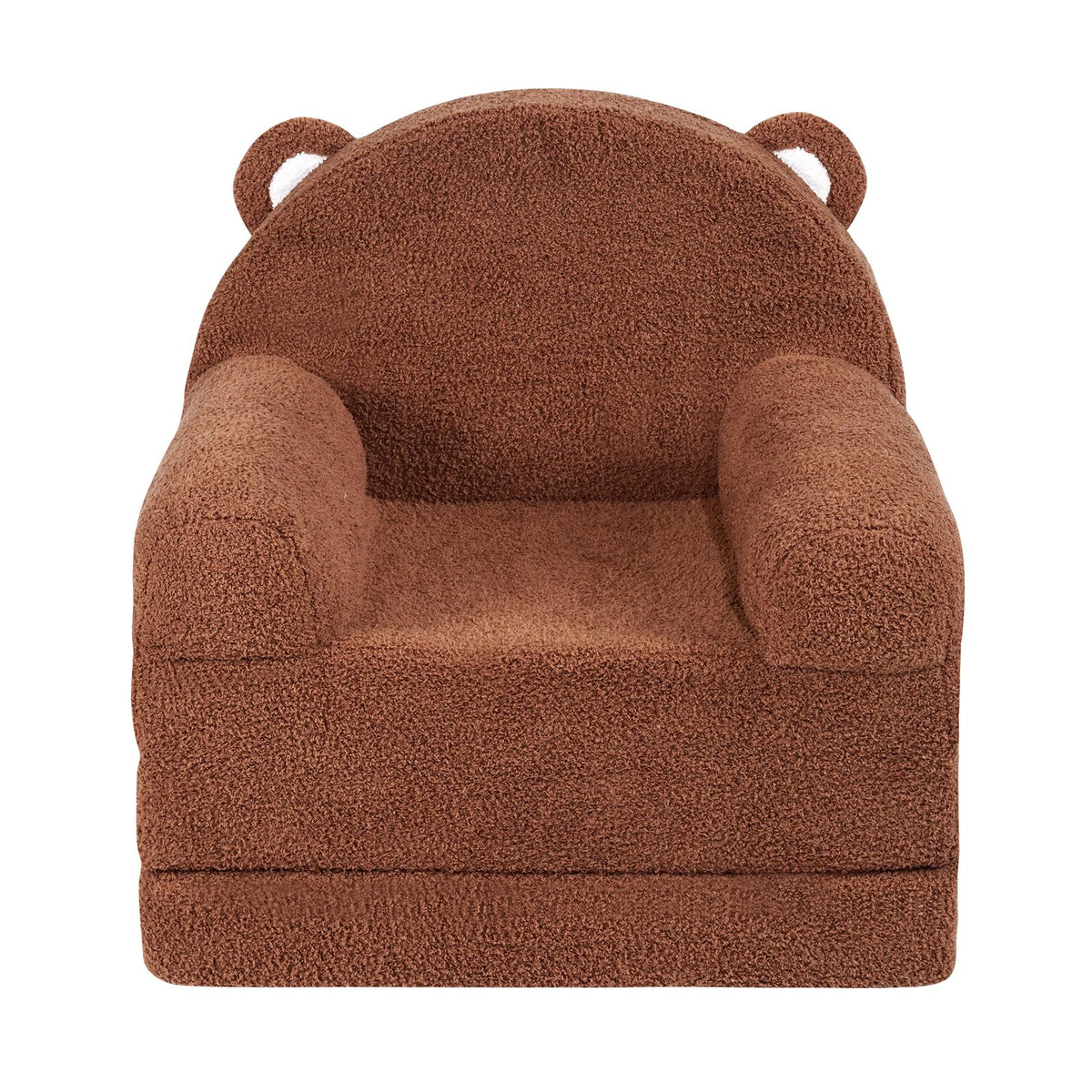 Baby Chair Foldable 2-in-1 Baby Lounger Couch Cartoon Kids Sofa Brown V952-ETSF60X3375XZIF7KV0