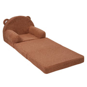 Baby Chair Foldable 2-in-1 Baby Lounger Couch Cartoon Kids Sofa Brown V952-ETSF60X3375XZIF7KV0