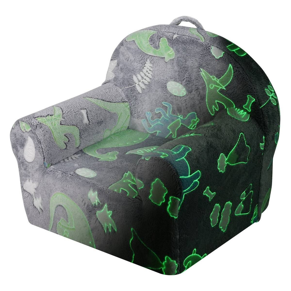 Toddler Chair Glow in the Dark Plush Baby Chair Playroom Furniture Grey V952-ETSF6354652I9VPLOV0
