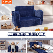 Baby Chair Foldable 2-in-1 Comfy Baby Lounger Couch Kids Sofa Blue V952-ETSF6354652INRR5PV0
