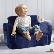 Baby Chair Foldable 2-in-1 Comfy Baby Lounger Couch Kids Sofa Blue V952-ETSF6354652INRR5PV0