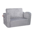 Baby Chair Foldable 2-in-1 Comfy Baby Lounger Couch Kids Sofa Grey V952-ETSF6354652INYQ5DV0