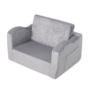 Baby Chair Foldable 2-in-1 Comfy Baby Lounger Couch Kids Sofa Grey V952-ETSF6354652INYQ5DV0