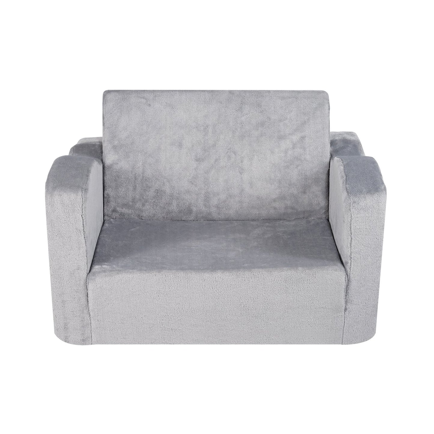 Baby Chair Foldable 2-in-1 Comfy Baby Lounger Couch Kids Sofa Grey V952-ETSF6354652INYQ5DV0