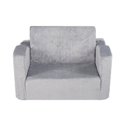 Baby Chair Foldable 2-in-1 Comfy Baby Lounger Couch Kids Sofa Grey V952-ETSF6354652INYQ5DV0