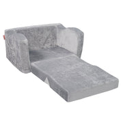 Baby Chair Foldable 2-in-1 Comfy Baby Lounger Couch Kids Sofa Grey V952-ETSF6354652INYQ5DV0