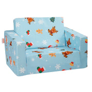 Baby Chair Foldable 2-in-1 Baby Lounger Couch Cartoon Kids Sofa Pink V952-ETSF6354652IOZAT6V0