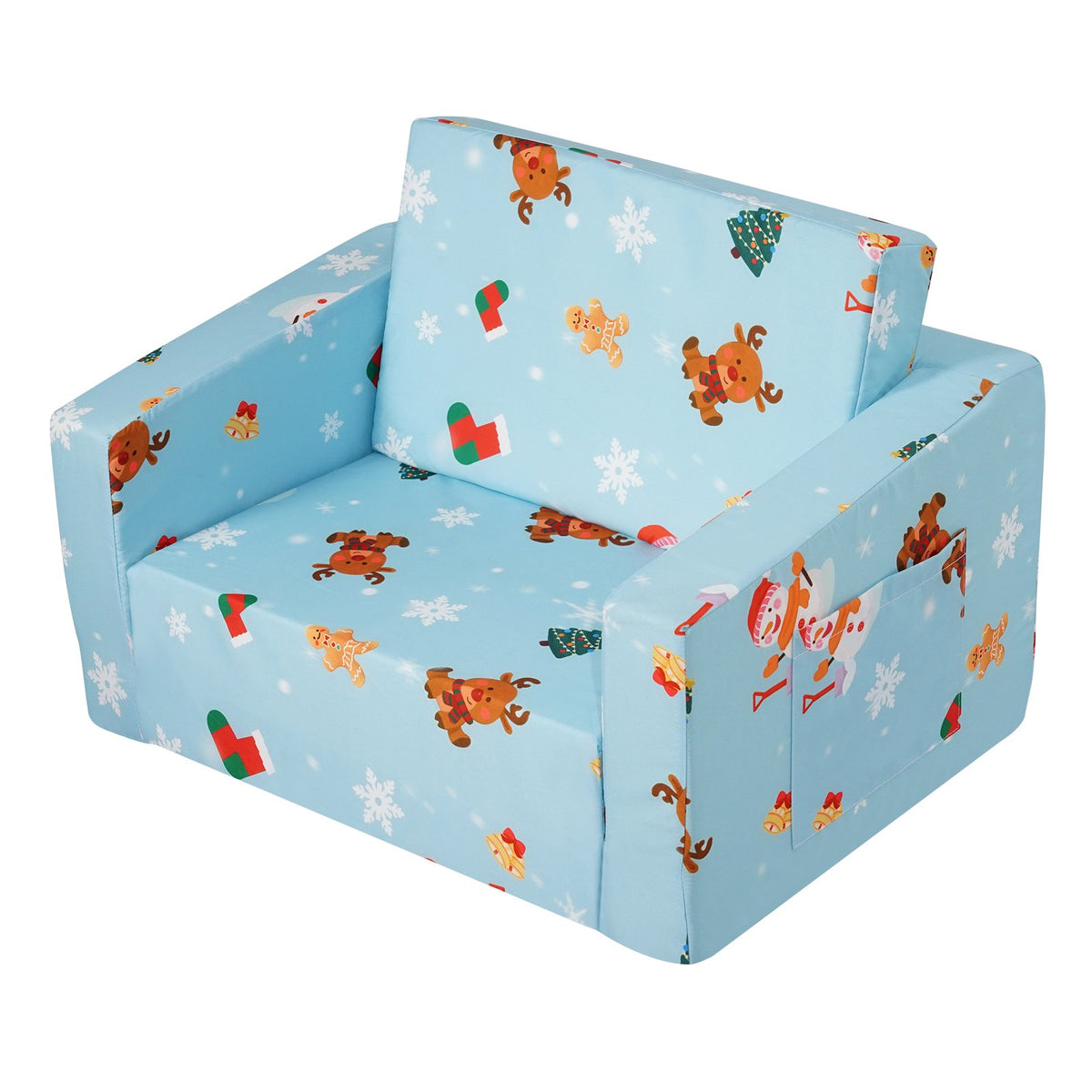 Baby Chair Foldable 2-in-1 Baby Lounger Couch Cartoon Kids Sofa Pink V952-ETSF6354652IOZAT6V0