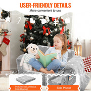 Fold-out Kids Sofa, Glow-in-the-Dark Kids Couch Chair, 2-in-1 Children Convertible Sofa to Lounger, Extra V952-ETSFZDSF00008T8FPV0