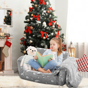 Fold-out Kids Sofa, Glow-in-the-Dark Kids Couch Chair, 2-in-1 Children Convertible Sofa to Lounger, Extra V952-ETSFZDSF00008T8FPV0