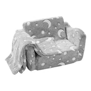 Fold-out Kids Sofa, Glow-in-the-Dark Kids Couch Chair, 2-in-1 Children Convertible Sofa to Lounger, Extra V952-ETSFZDSF00008T8FPV0