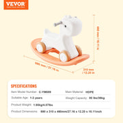 3 in 1 Rocking Horse for Toddlers 1-3 Years, Baby Rocking Horse with Detachable Balance Board and 4 Smooth V952-ETYBMHSSLDGNRHG1RV0