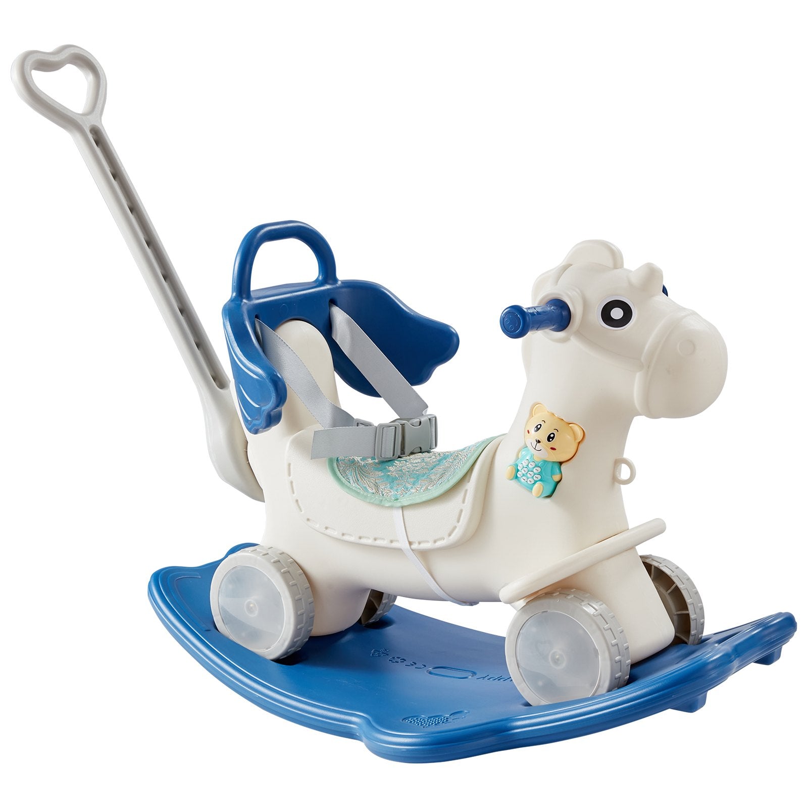 4 in 1 Rocking Horse for Toddlers 1-3 Years, Baby Rocking Horse with Detachable Balance Board, Push Handle V952-ETYBMSLDGNKTHCEGGV9