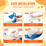 4 in 1 Rocking Horse for Toddlers 1-3 Years, Baby Rocking Horse with Detachable Balance Board, Push Handle V952-ETYBMSLDGNKTHCEGGV9