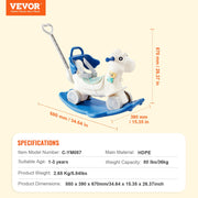 4 in 1 Rocking Horse for Toddlers 1-3 Years, Baby Rocking Horse with Detachable Balance Board, Push Handle V952-ETYBMSLDGNKTHCEGGV9