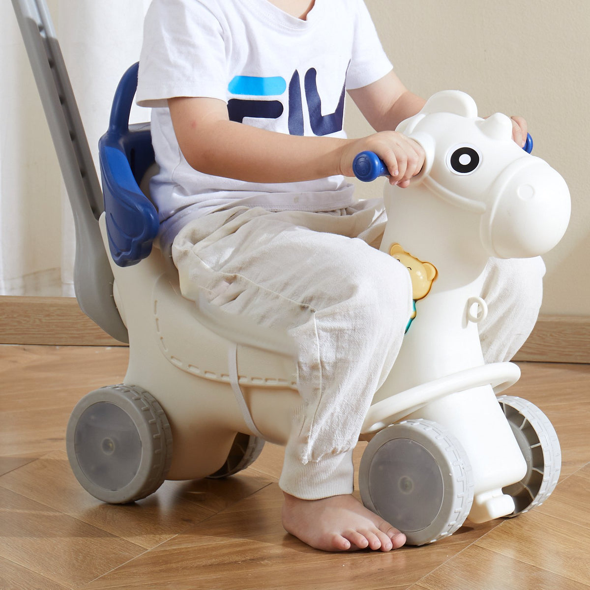 4 in 1 Rocking Horse for Toddlers 1-3 Years, Baby Rocking Horse with Detachable Balance Board, Push Handle V952-ETYBMSLDGNKTHCEGGV9