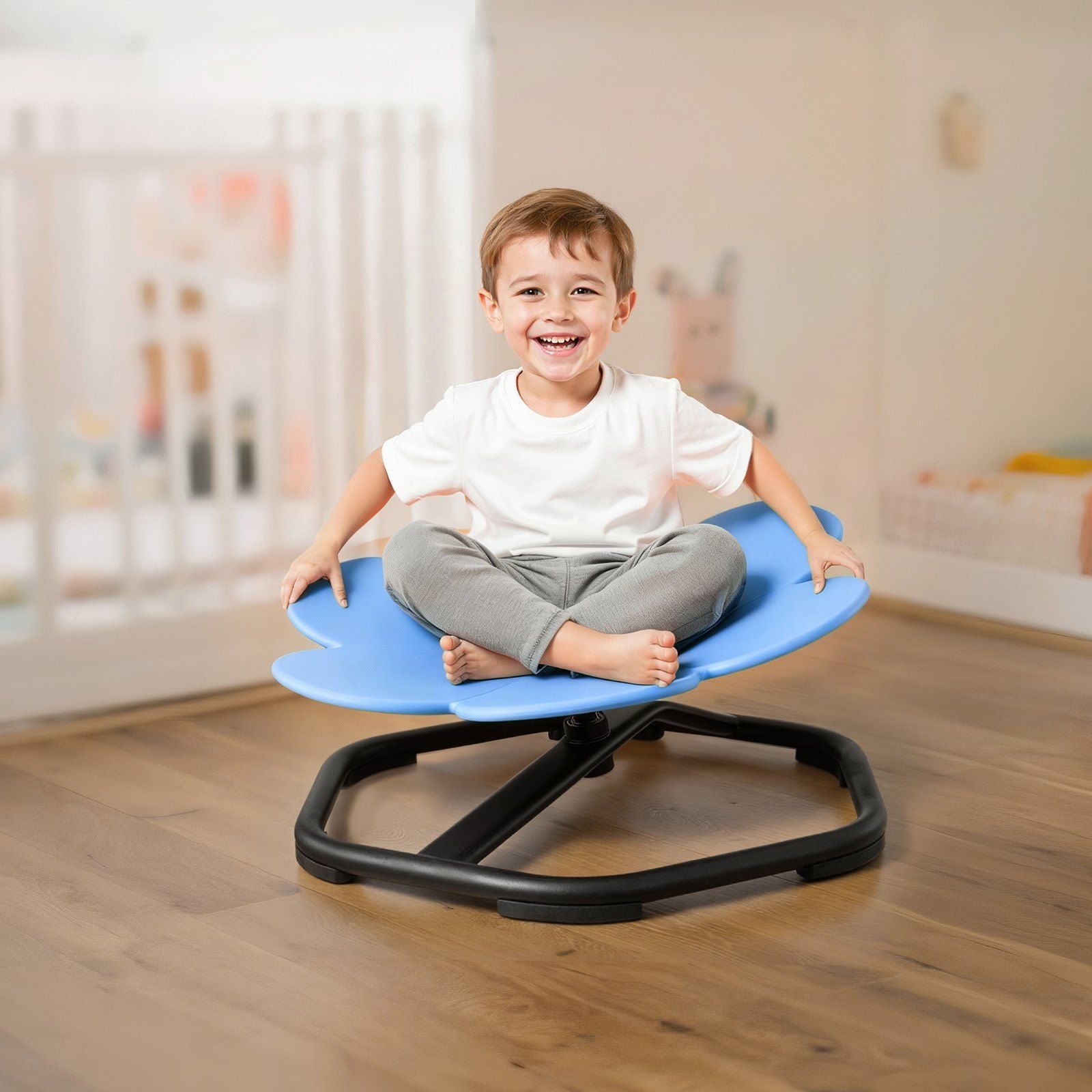 Kids Swivel Chair, 220 lbs Capacity, Flower Shape Sensory Spinning Chair, Autistic Kids Sensory Toy Seat with V952-ETZYLSHBKJS6HCGDE001V0